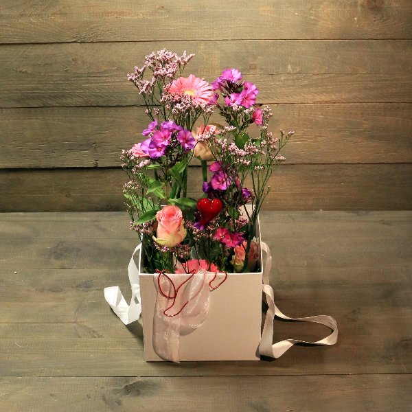 Unsere Blumenbox in rosa-lila Bild 1